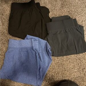 Women’s black scrub pants-set of 3